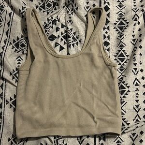 3/$25🌶️ Aeropostale Beige Ribbed Tank Top